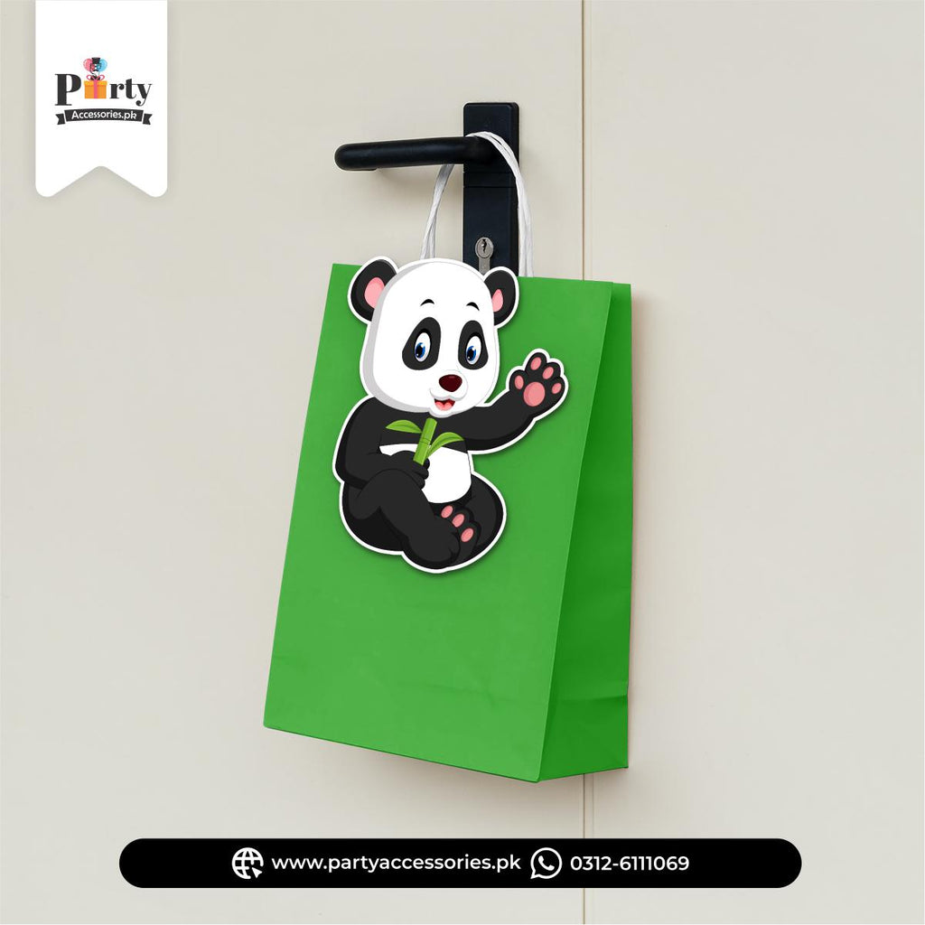 Panda Theme Cutout Favor Goody Bags for Birthday party decoration 