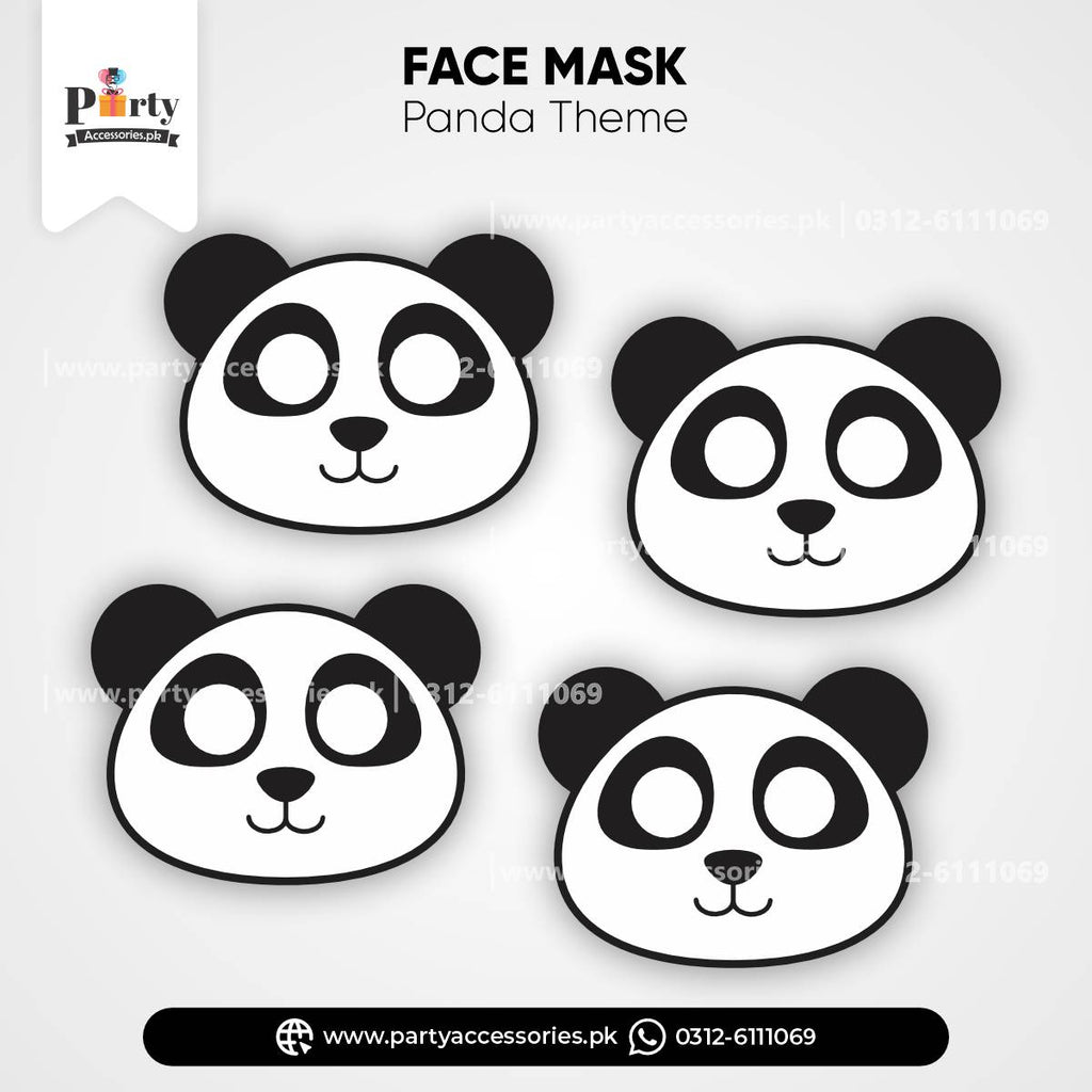 Panda Boy Theme Kid's Party Face Masks for Party Celebration 