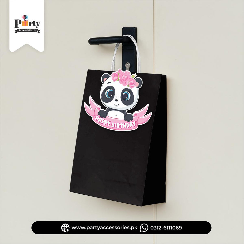 Panda Girl Theme Cutout Goody Bags for Birthday party Decoration