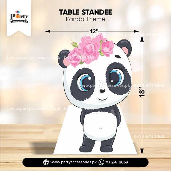 Panda Girl Theme Standing Character Cutouts for Birthday Party Decoration