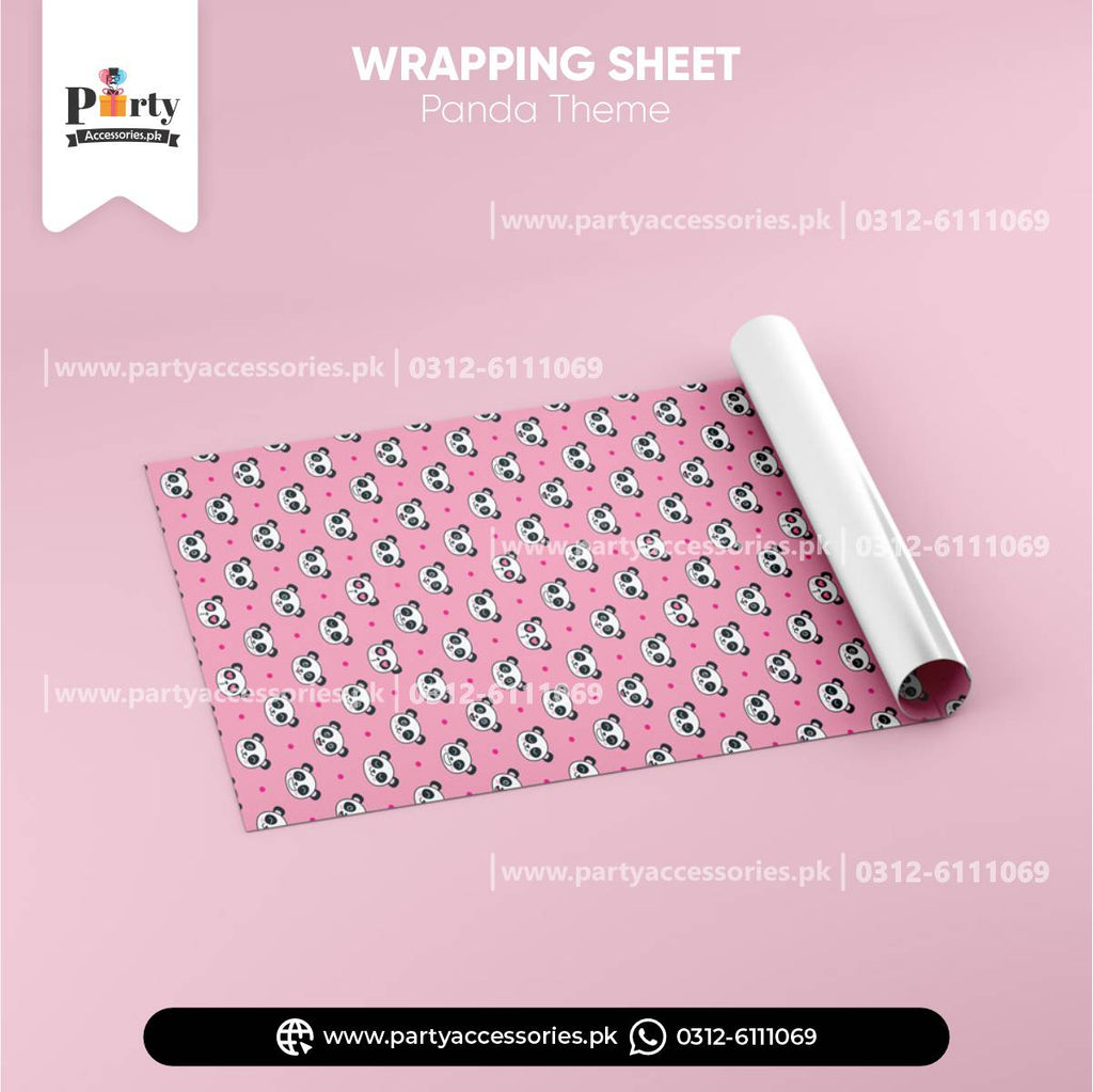 Panda Girl Theme Gift Wrapping Sheets for Birthday Party Gift Decoration