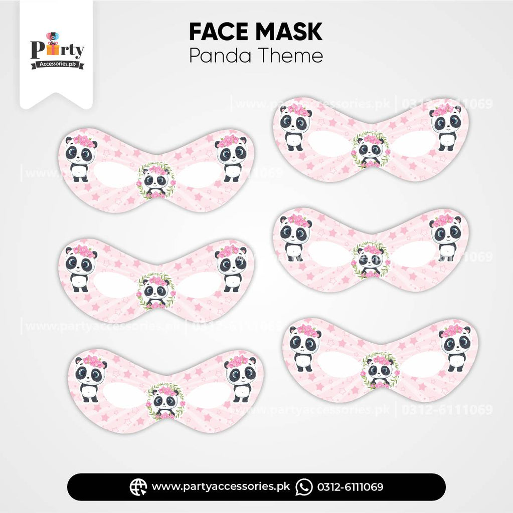 Panda Girl Theme Kid's Party Eye Masks for Birthday Party Celebration 
