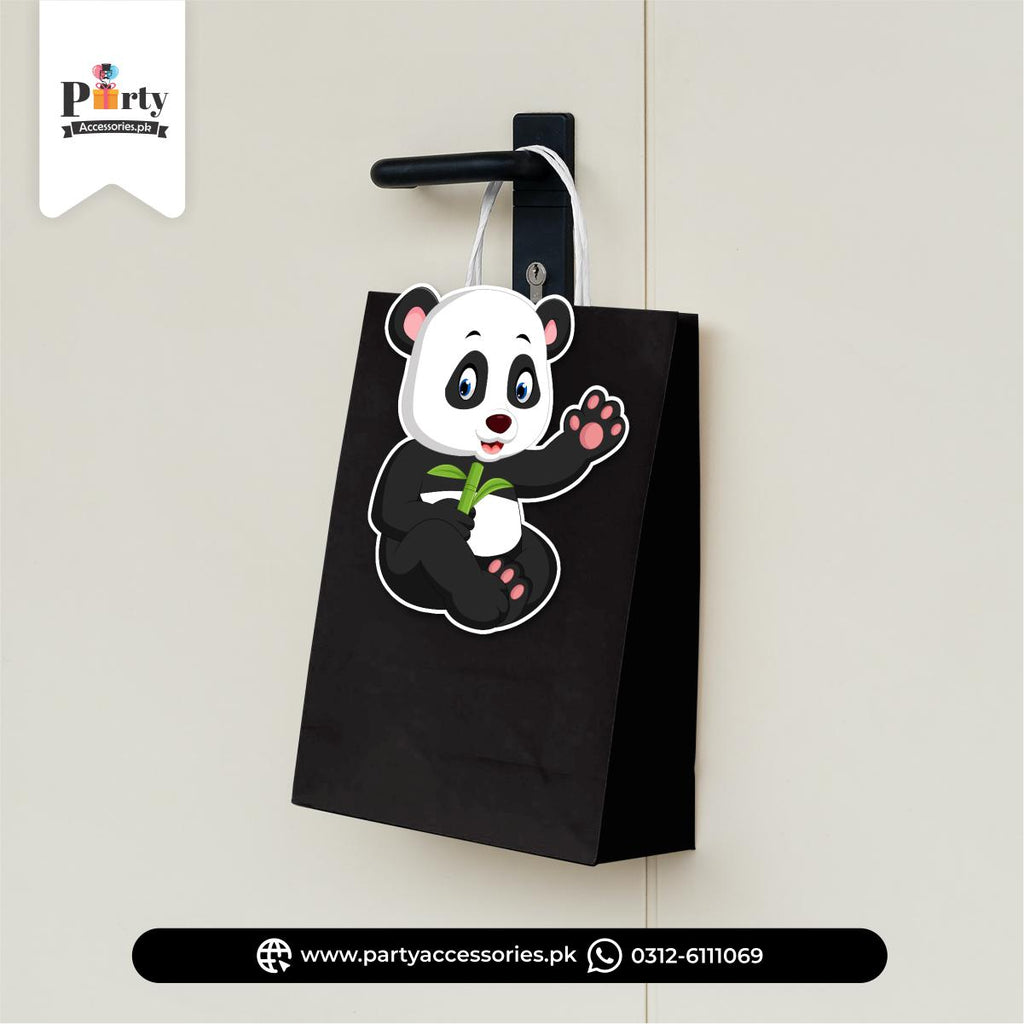 Panda Boy Theme Cutout Goody Bags for Birthday party decoration 