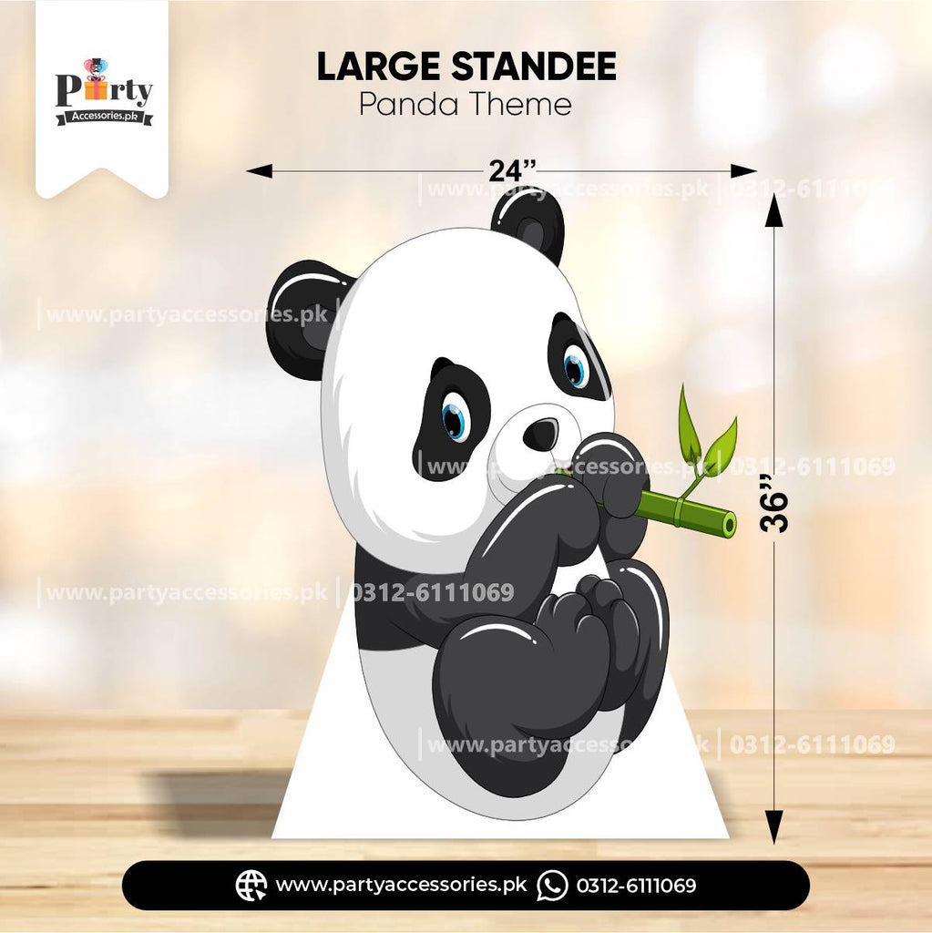 Standing Character Cutouts for Birthday Party Decoration in Panda Boy Theme 