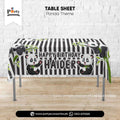 Panda Boy Theme Customized Table Top Sheet for Birthday Party Table Decoration