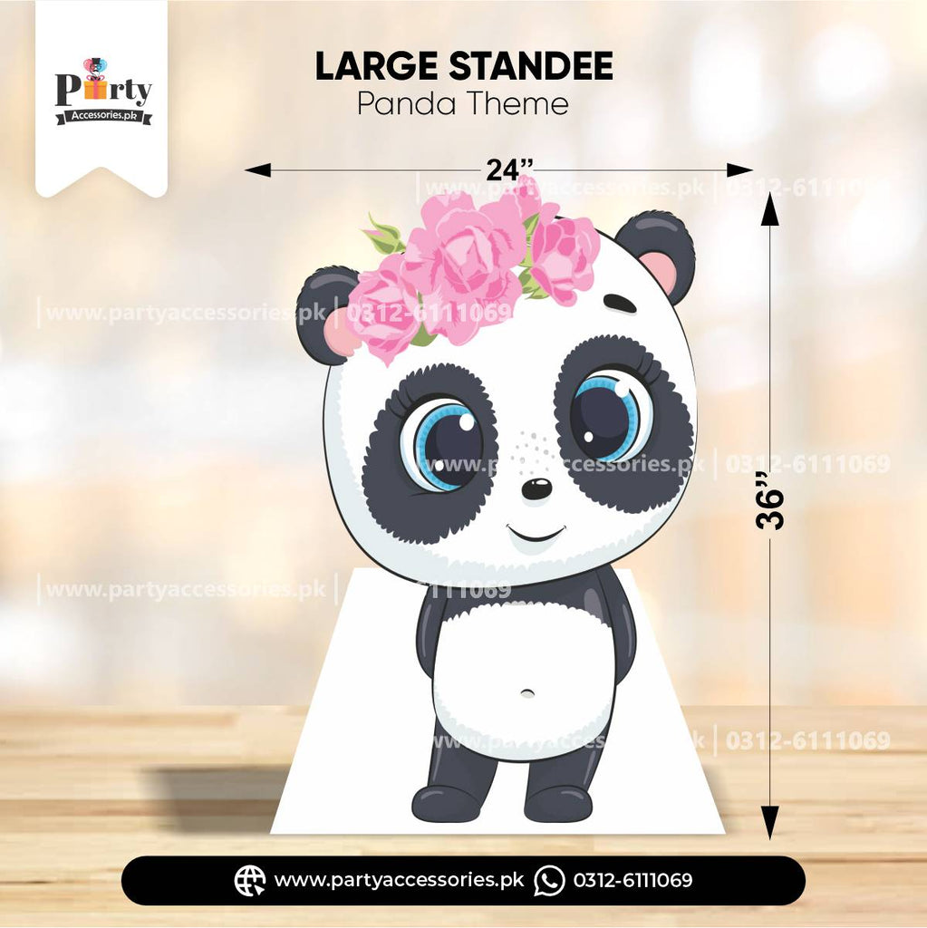 Standing Character Cutouts for Birthday Party Decoration in Panda Girl Theme 