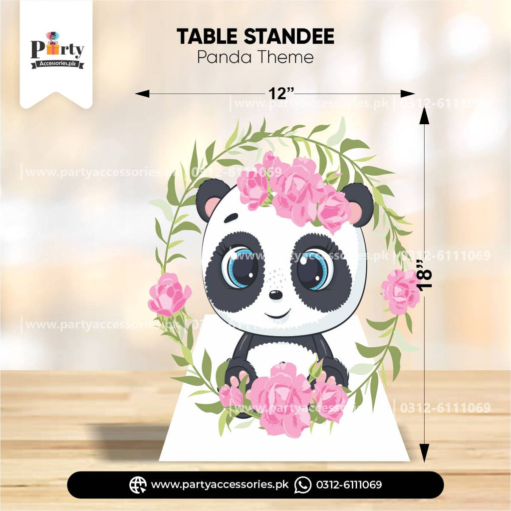 Standing Character Cutouts for Birthday Party Decoration in Panda Girl Theme 