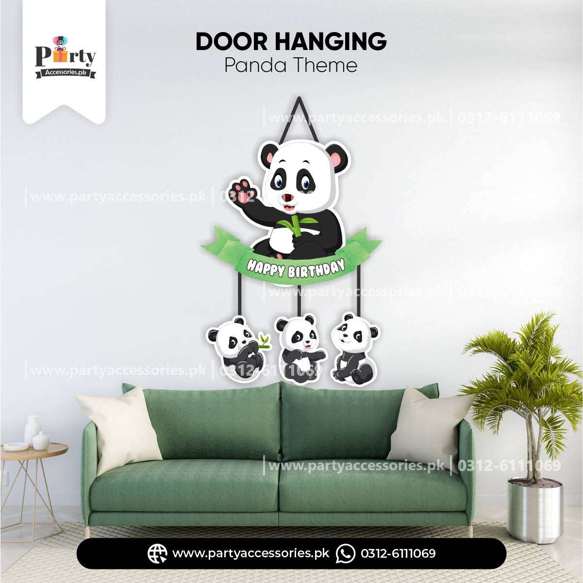 Panda Boy Theme Birthday Party Wall Hanging Decorations