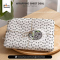 Panda Boy Theme Gift Wrapping Sheets With a Tag and Jute Ribbon for Birthday Gifts Decoration