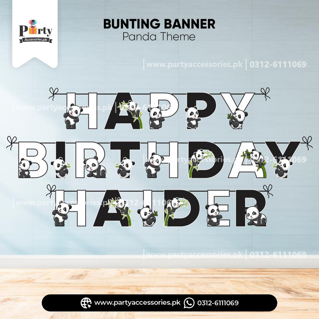 Customized name bunting banner for birthday wall decoration