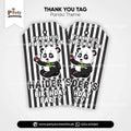 Panda Boy Theme Customized Gift / Thank You Tags for Birthday Party Decoration