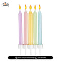 Pastel colors birthday party candles 