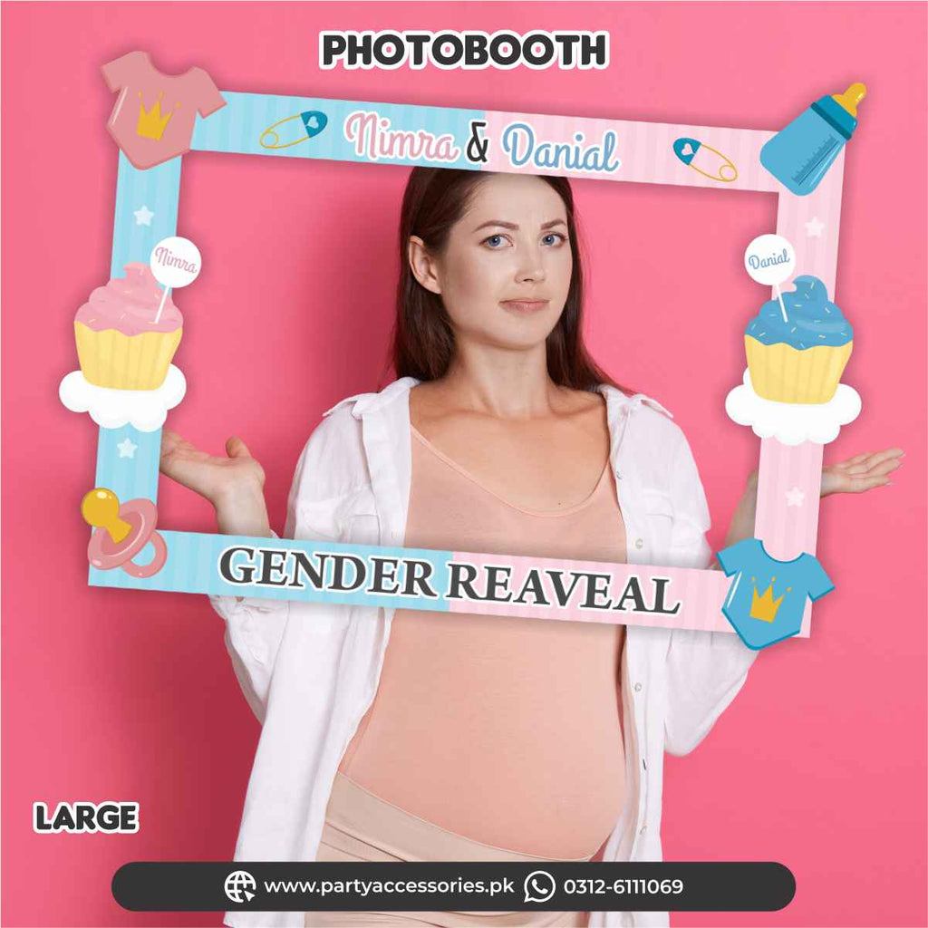 Gender Reveal Party Customized Photo Booth / selfie frame ...