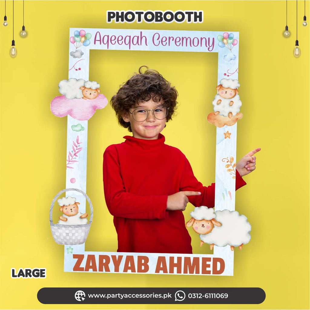 Aqeeqa celebration | Customized Photo Booth for boy Aqiqah
