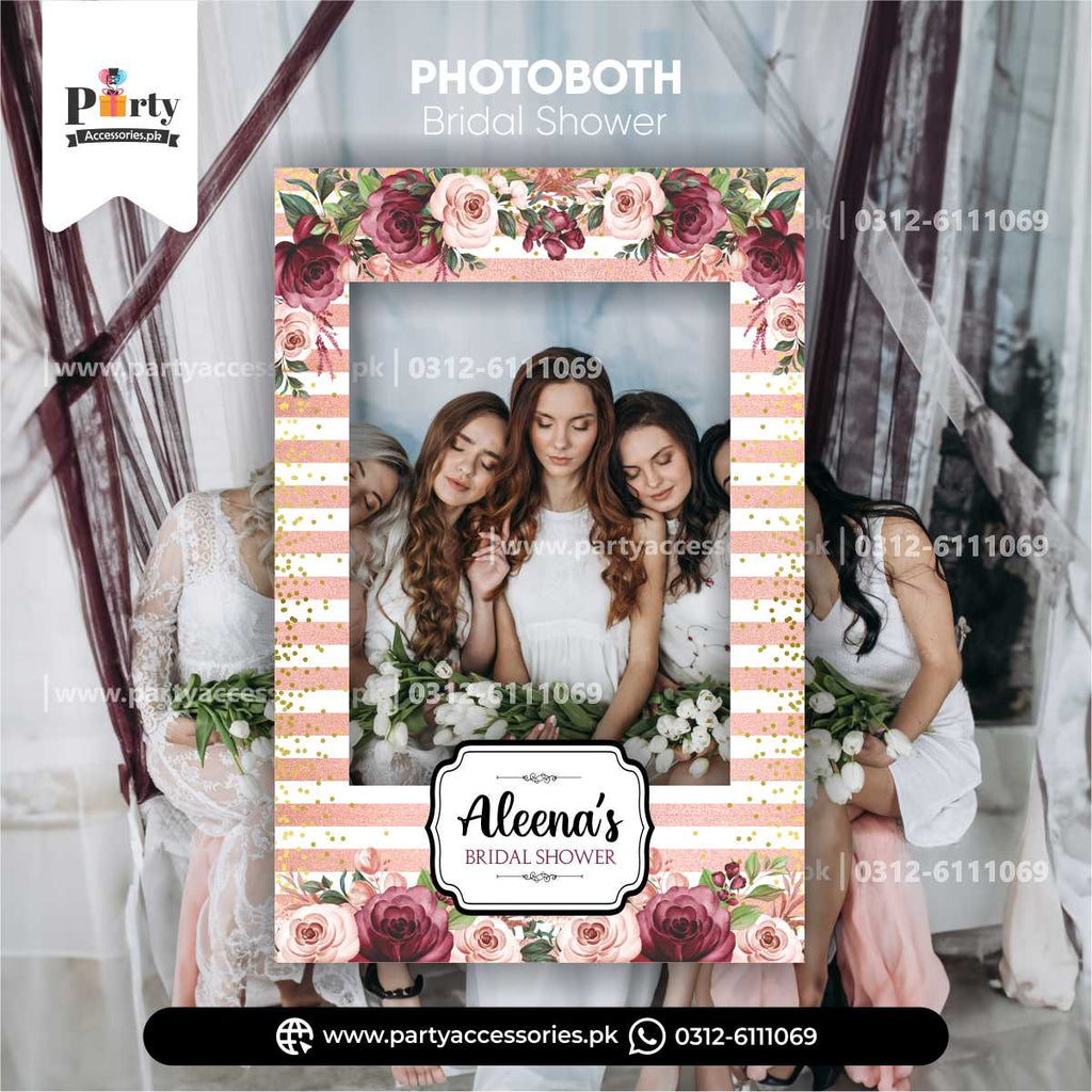 Customized Photo Booth / selfie frame for Bridal Shower PINTEREST ideas