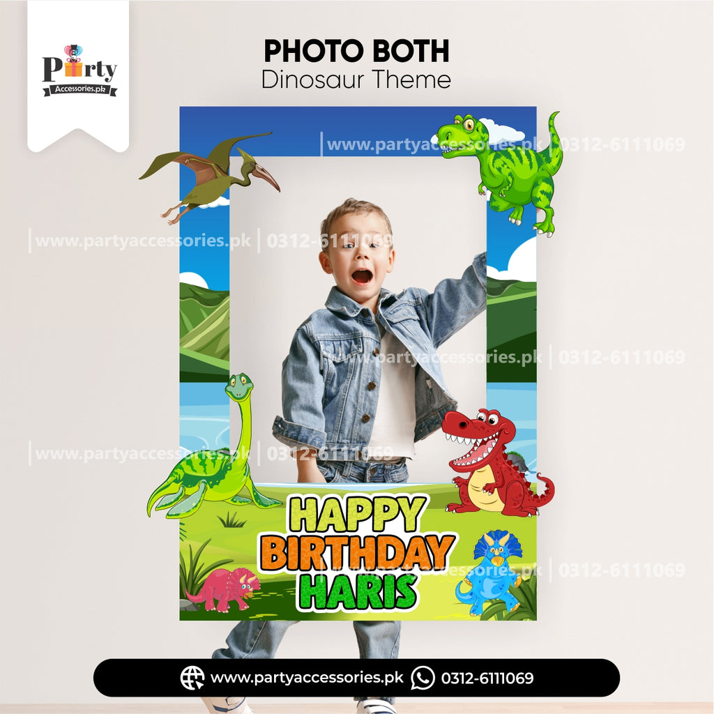 dinosaur theme customized photobotth for birthday party 