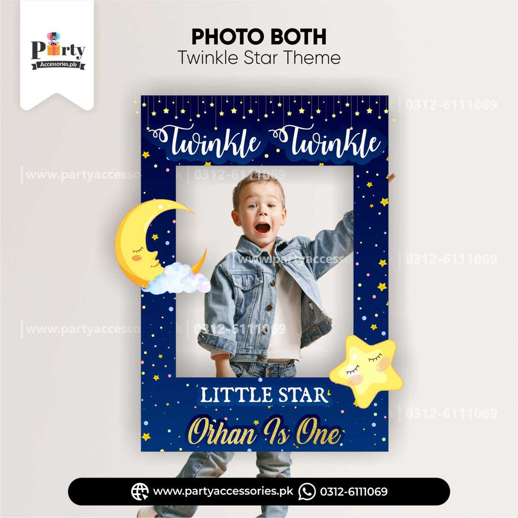 twinkle star themed customized selfie frame 