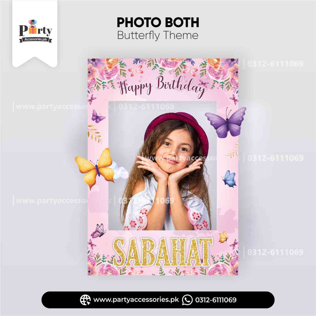 Customized Photo Booth / Selfie Frame in Butterfly Theme