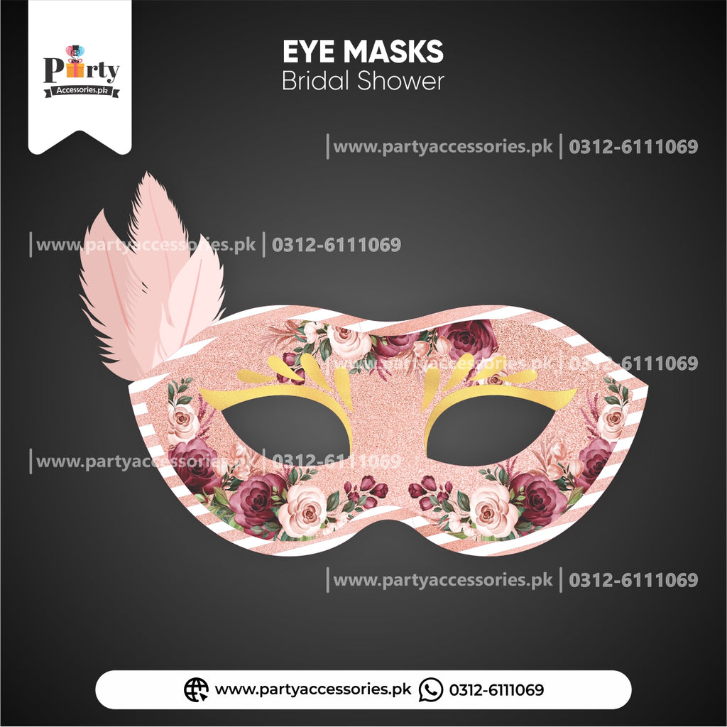 eye face mask in bridal shower theme