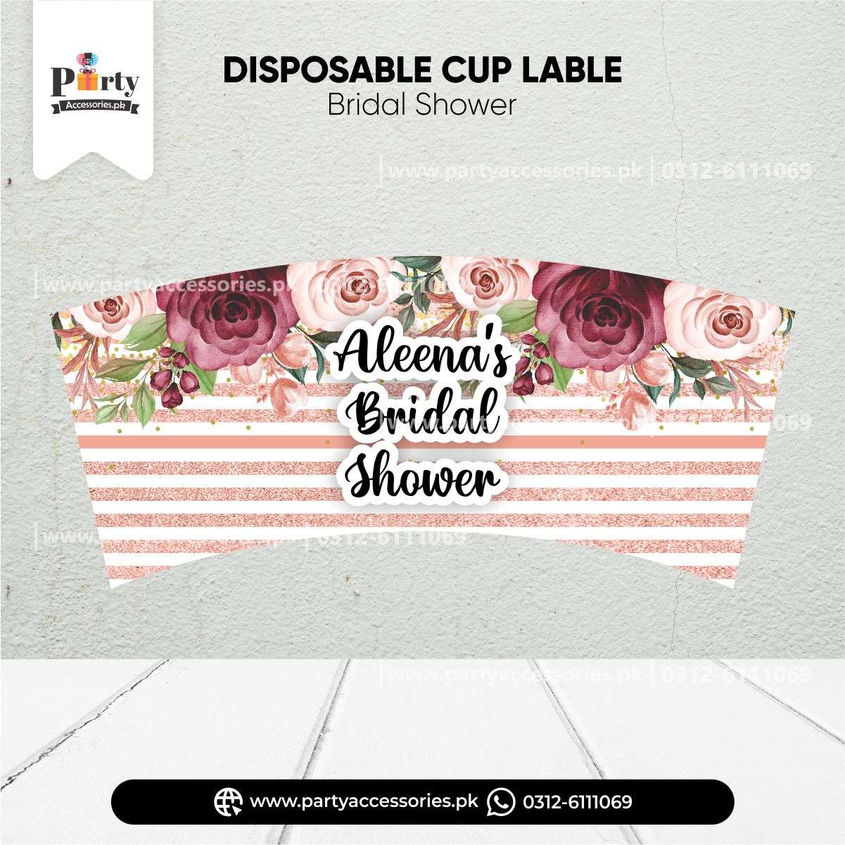Bridal shower disposable cups 