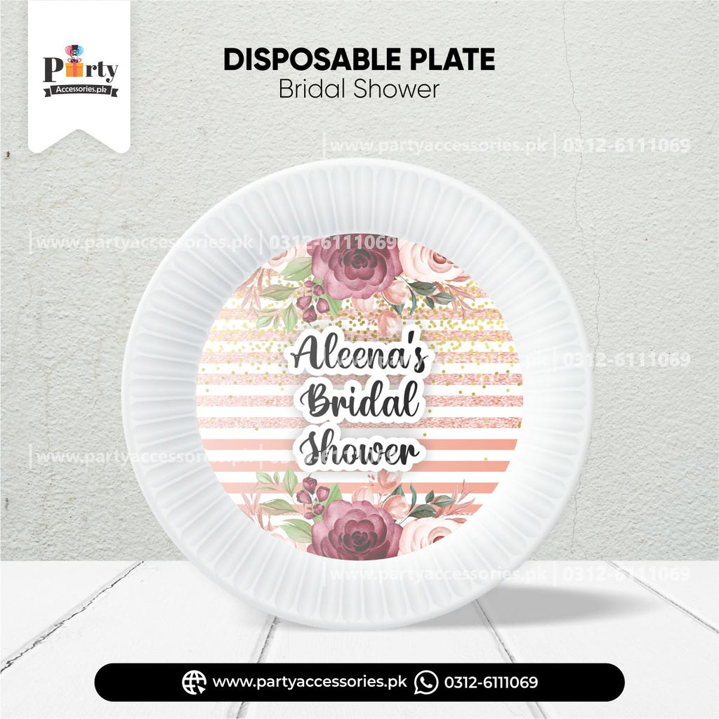 Customized Plates for your bridal shower event pinterest images