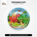 dinosaur theme paper plates for cake distribution