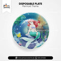mermaid theme party paper plates for cake distribution 