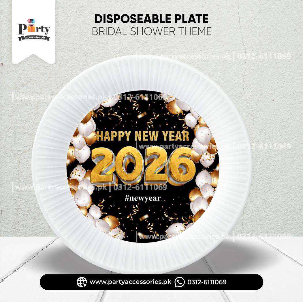 NEW YEAR THEME PARTY CUSTOMIZED DISPOSABLE PLATES