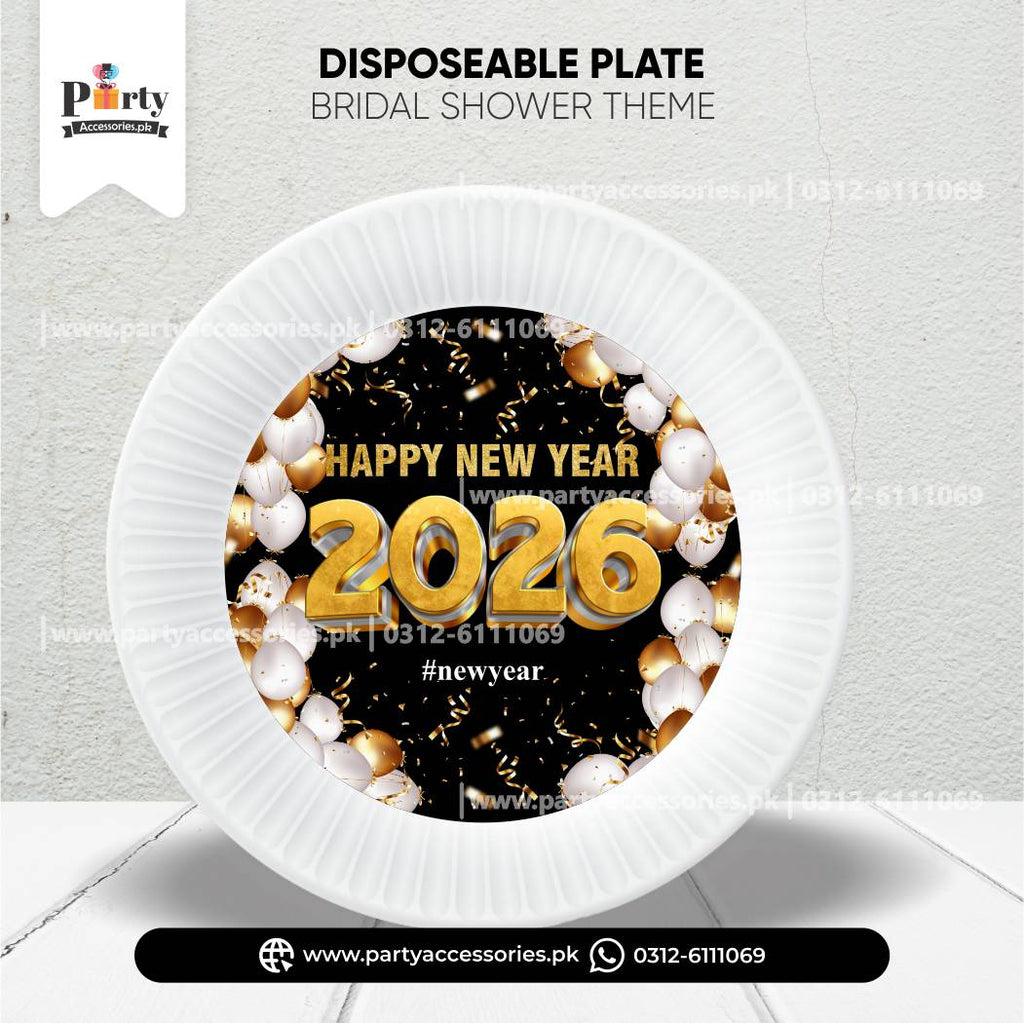 NEW YEAR THEME PARTY CUSTOMIZED DISPOSABLE PLATES