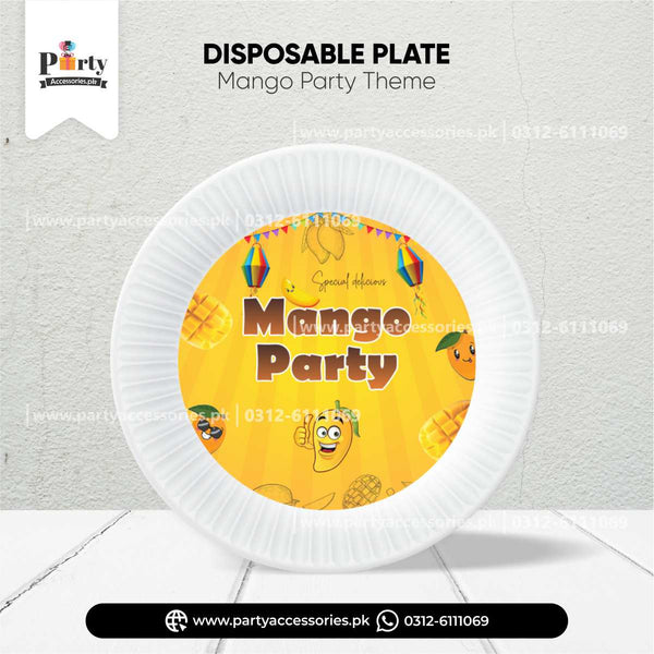 Disposable Plates with Custom Labels in Mango Theme