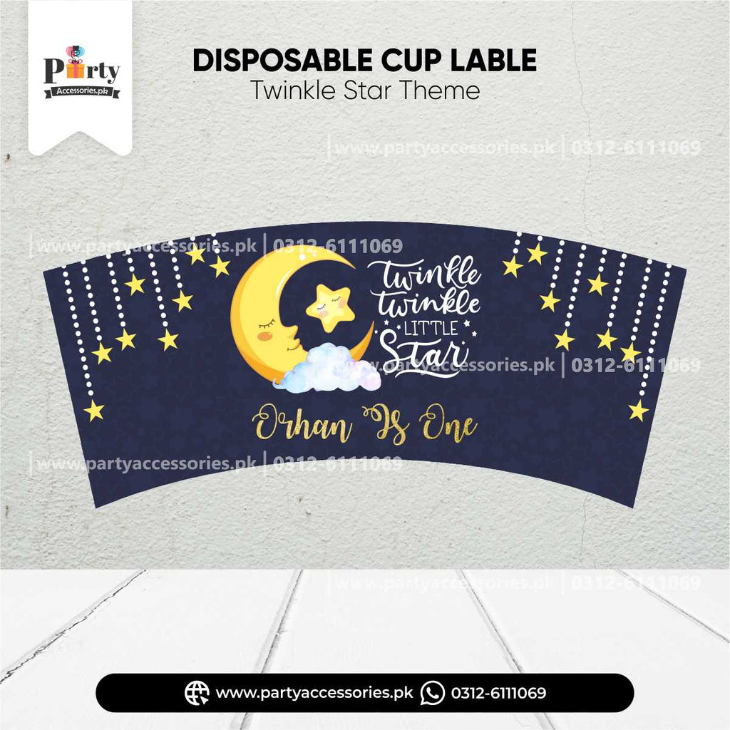 twinkle star blue cups labels 