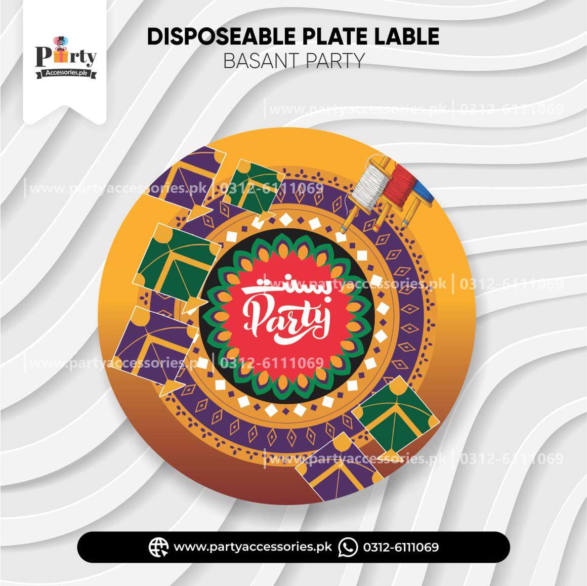 Basant Design Plates Labels