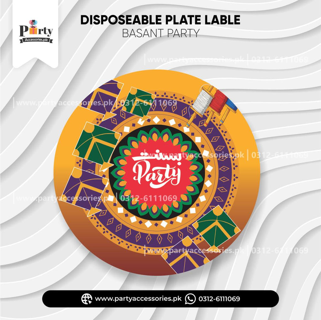 Basant Design Plates Labels