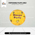 Disposable Plates Custom Label in Mango Theme