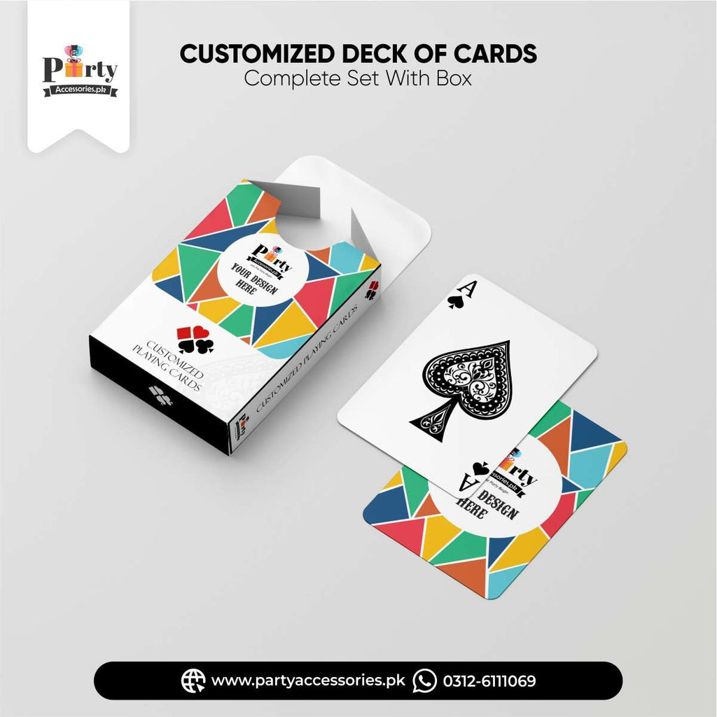 tash / playing cards customized with your company logo and design 