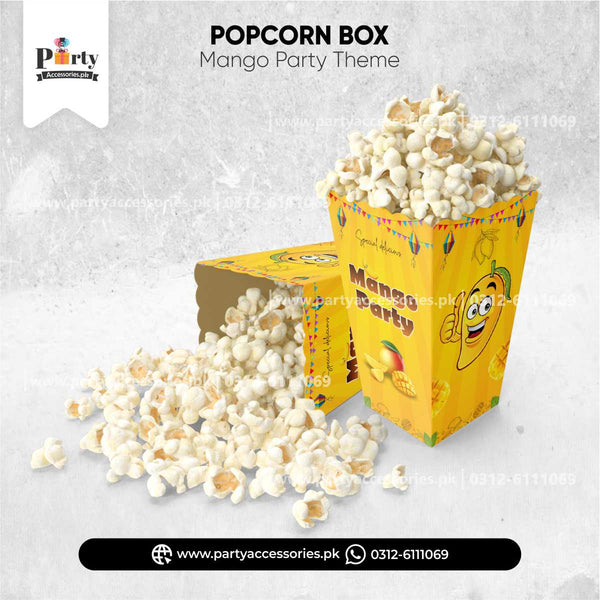 mango theme party decoration popcorn boxes