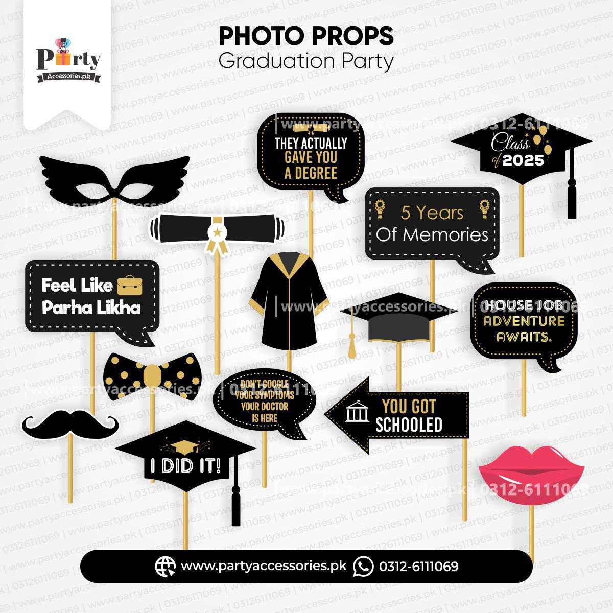 graduation party photobooth props 