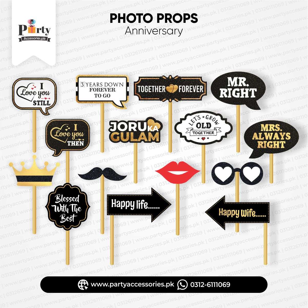 happy anniversary customized propset 