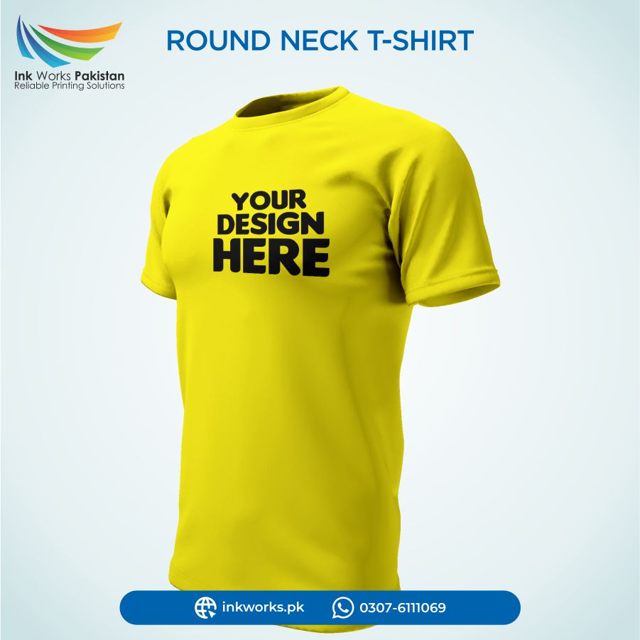 Customized Yellow Color T-Shirt