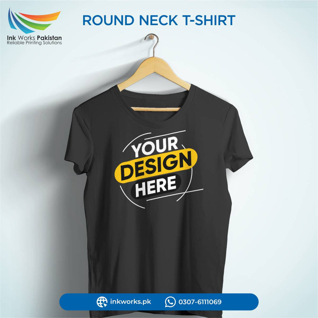 Custom Round Neck T-Shirts: Express Yourself in Style InkWorks Pakistan Pack of