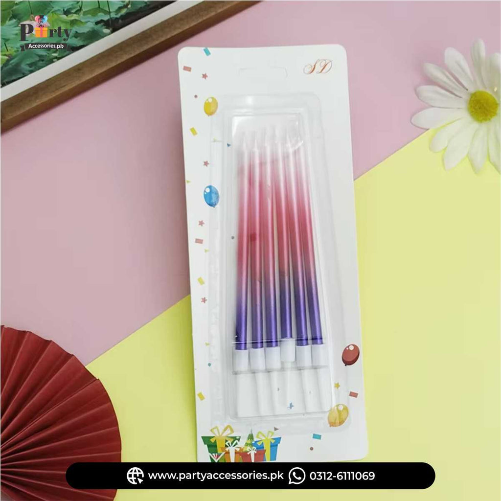 Colorful Rainbow shade candles