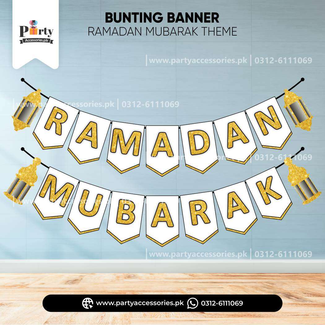 Ramadan Mubarak Wall Decoration Bunting Banner