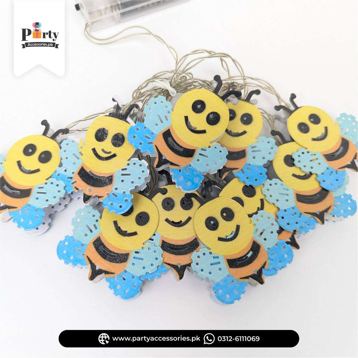 Cute Honey Bee LED String Lights – Battery Operated Fairy Lights