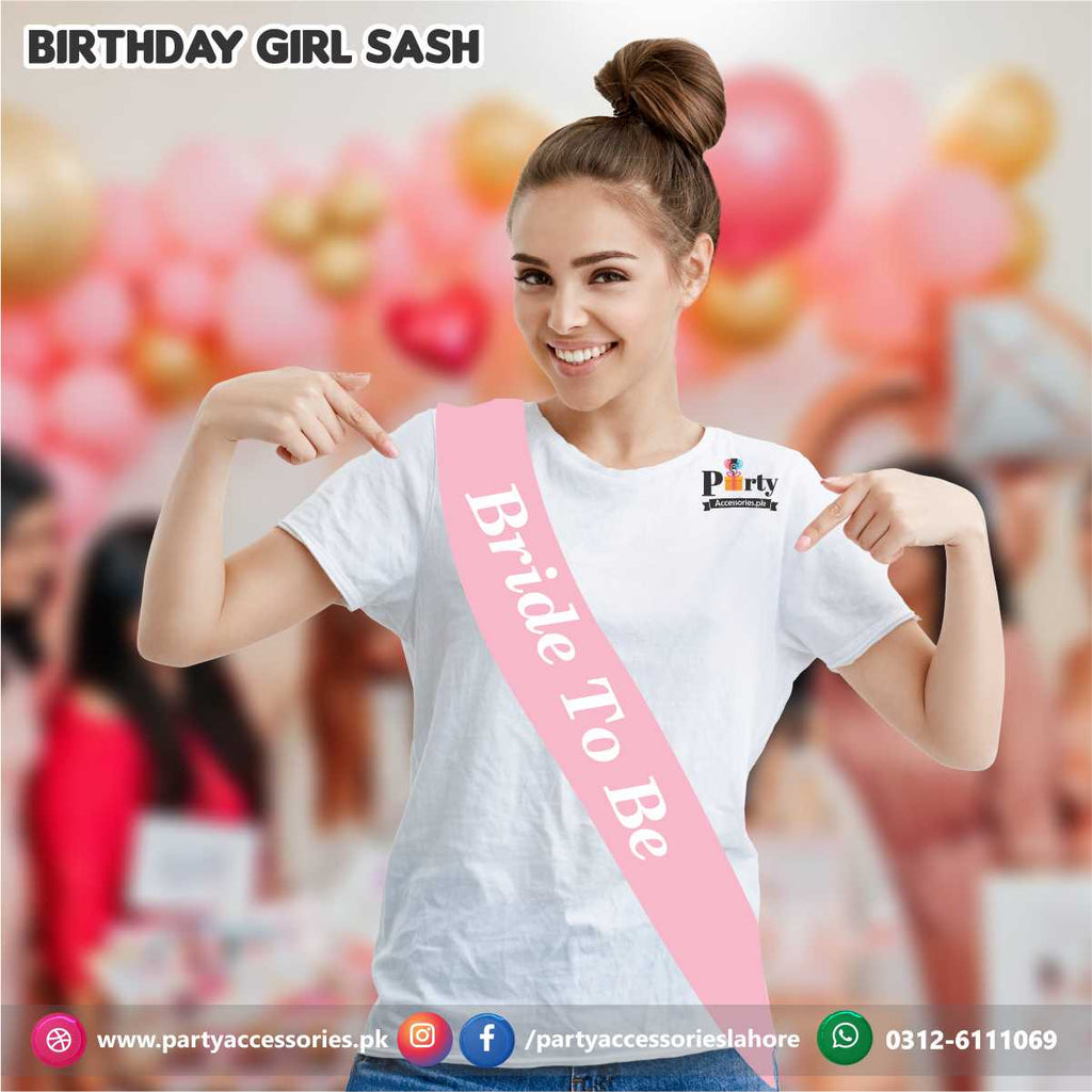 Bride to be Sash | Black and golden bride to be sash for Bridal shower events