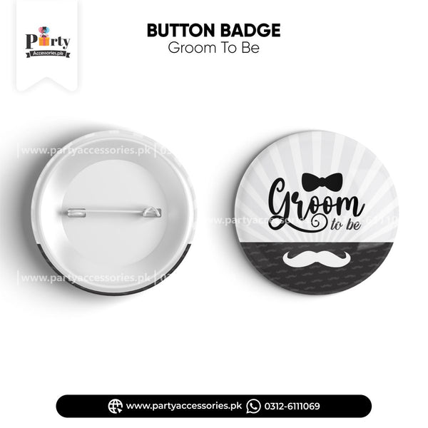 Custom Groom Shower Button Badge: Personalized for Memorable Celebration