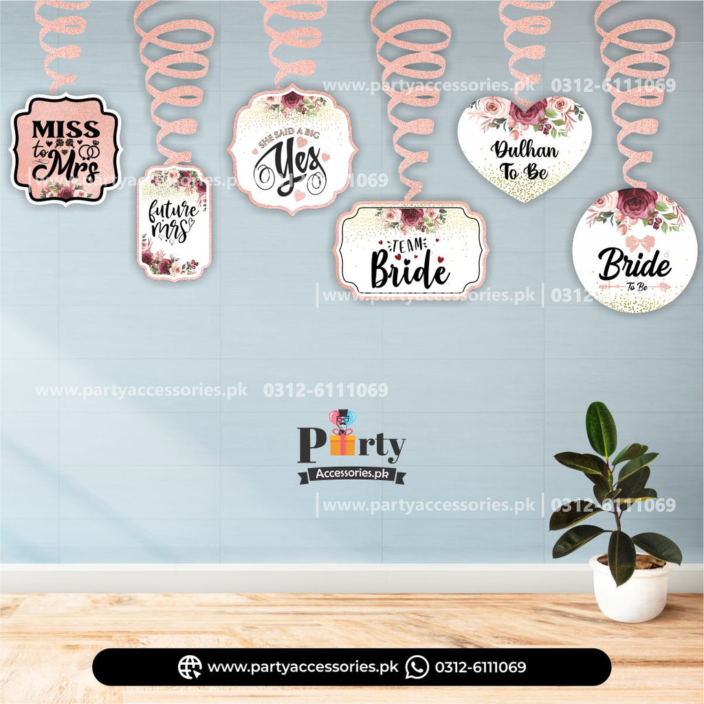 Bridal shower decoration ideas wall spiral hangings amazon ideas