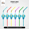 Baby shark theme customized straw with labels