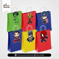 Superheroes Avengers Theme Birthday Cutout Goody Bags | Premium Party Favors (Pack of 6)