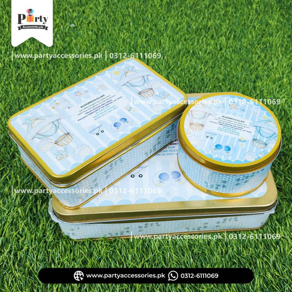 It's a Boy Sweet Boxes | Birth Announcement Box For Baby Boy | Customized Tin Boxes