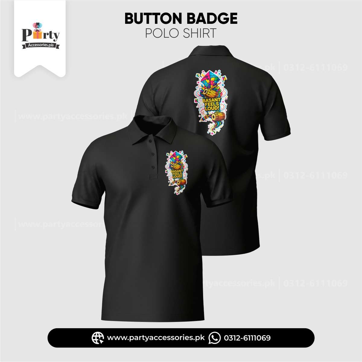 Basant Festival Celebration Customized Polo T-Shirts